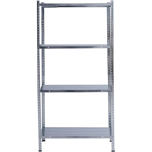 Galvanized Steel Shelving Unit 4-Tier 120kg Capacity (30kg per shelf) 670x260x1270mm | Stalwart DA-KFT26