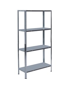 Galvanized Steel Shelving Unit 4-Tier 160kg Capacity (40kg per shelf) 750x300x1450mm | Stalwart DA-KFT42