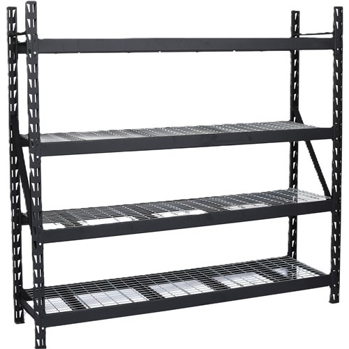Industrial 4-Tier Heavy-Duty Wire Shelving Unit 2400kg Capacity (600kg per shelf) 2000x600x2000mm | Stalwart DA-KIT86
