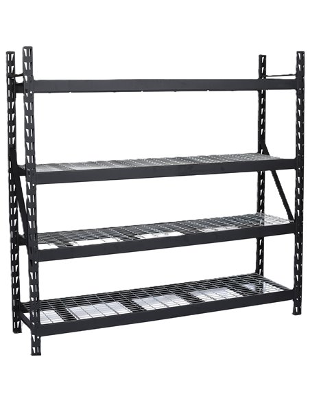 Industrial 4-Tier Heavy-Duty Wire Shelving Unit 2400kg Capacity (600kg per shelf) 2000x600x2000mm | Stalwart DA-KIT86