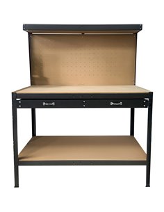 Professional Steel Workbench with Pegboard and Drawers 230kg Max Load 1100x540x1400mm | Stalwart DA-KWT28 2