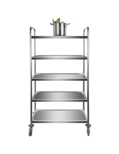 Professional Stainless Steel Trolley 5-Tiers 150kg Capacity 920x600x1540mm | Stalwart DA-CARRO5 2