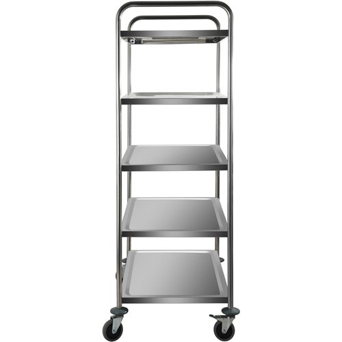 Professional Stainless Steel Trolley 5-Tiers 150kg Capacity 920x600x1540mm | Stalwart DA-CARRO5