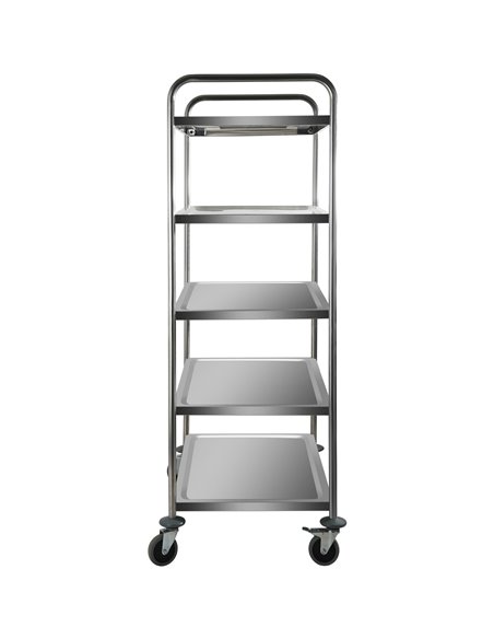 Professional Stainless Steel Trolley 5-Tiers 150kg Capacity 920x600x1540mm | Stalwart DA-CARRO5