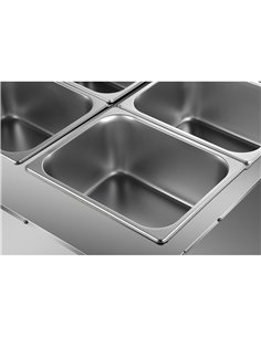 Commercial Electric Bain Marie 4xGN1/2 3000W Countertop 750x750x275mm | Stalwart DA-HB750