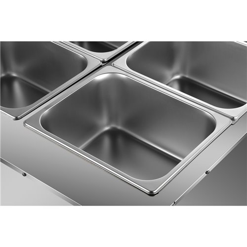 Commercial Electric Bain Marie 4xGN1/2 3000W Countertop 750x750x275mm | Stalwart DA-HB750