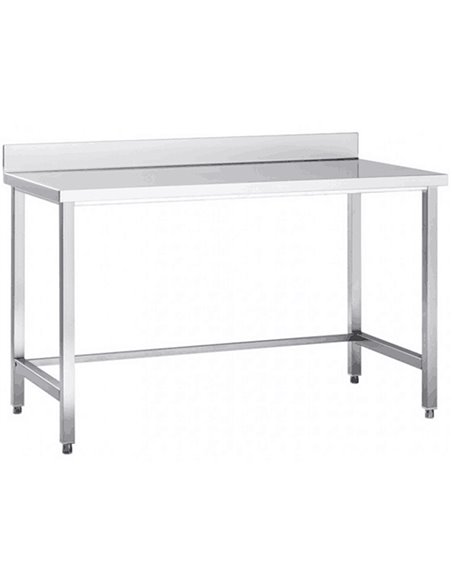 Professional Work table Stainless steel No bottom shelf Upstand 1600x700x965mm | Stalwart DA-DW7160