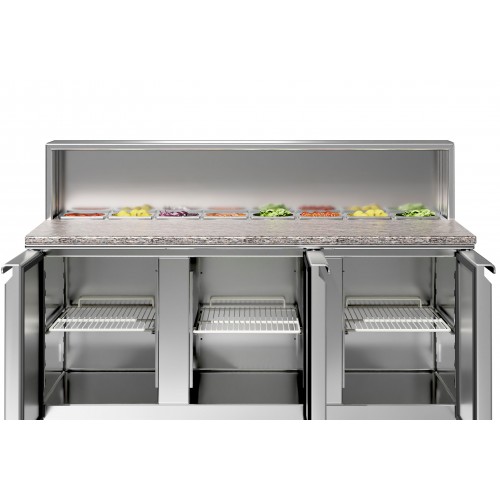 Pizza Prep Fridge 3 doors Stainless...