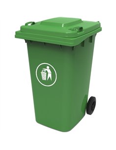 Wheelie Waste Bin 240 litres Green | Stalwart DA-XDL240A11