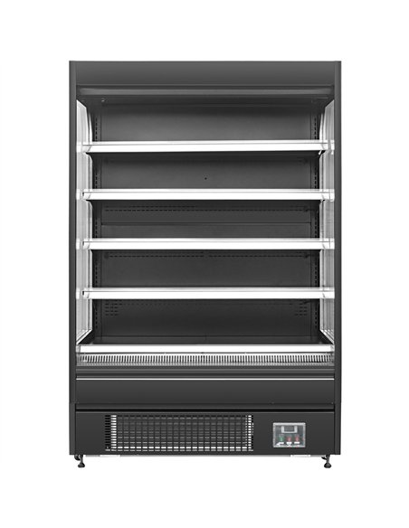 Wall Cabinet Multi Deck Refrigerator Night Curtain Black 1525x700x2000mm | Stalwart DA-BLUEL144