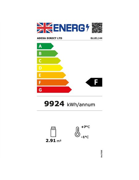 Wall Cabinet Multi Deck Refrigerator Night Curtain Black 1525x700x2000mm | Stalwart DA-BLUEL144