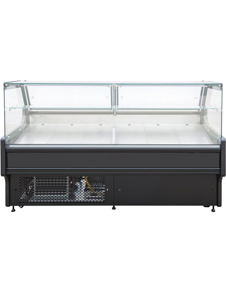 Serve over Deli counter Black front Straight glass front Width 1955mm | Stalwart DA-BLUEL108