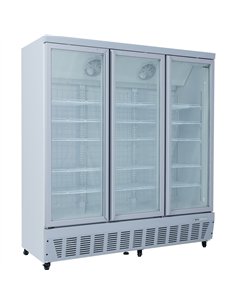 Commercial Display Freezer 1496 Litres Upright 3 Glass Doors Ventilated Cooling 1830x730x2020mm | Stalwart DA-SDT1500
