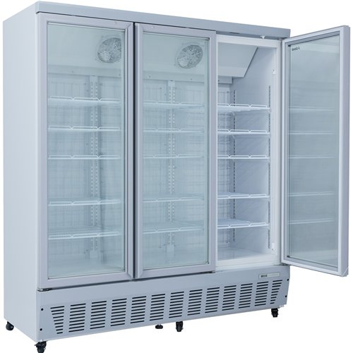 Commercial Display Freezer 1496 Litres Upright 3 Glass Doors Ventilated Cooling 1830x730x2020mm | Stalwart DA-SDT1500