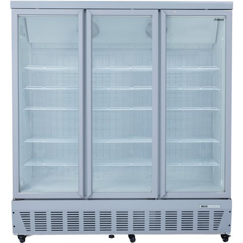Commercial Display Freezer 1496 Litres Upright 3 Glass Doors Ventilated Cooling 1830x730x2020mm | Stalwart DA-SDT1500