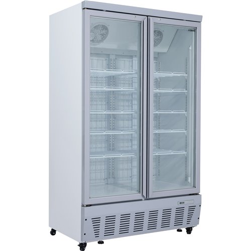 Commercial Display Freezer 955 Litres Upright 2 Glass Doors Ventilated Cooling 1215x730x2020mm | Stalwart DA-SDT1000
