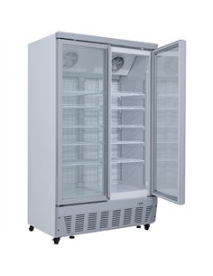 Commercial Display Freezer 955 Litres Upright 2 Glass Doors Ventilated Cooling 1215x730x2020mm | Stalwart DA-SDT1000 2