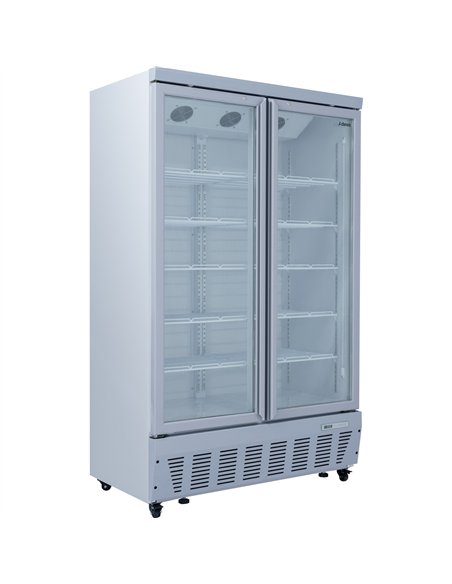 Commercial Display Refrigerator 1023 Litres Upright 2 Glass Doors Ventilated Cooling 1215x730x2020mm | Stalwart DA-SCT1127