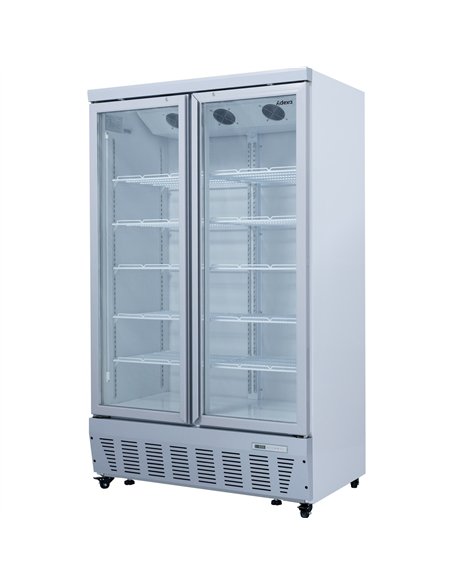 Commercial Display Refrigerator 1023 Litres Upright 2 Glass Doors Ventilated Cooling 1215x730x2020mm | Stalwart DA-SCT1127