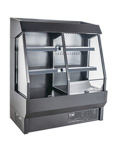 Wall Cabinet Multi Deck Refrigerator Night Curtain Black 1220x700x1470mm | Stalwart DA-BLUEL202