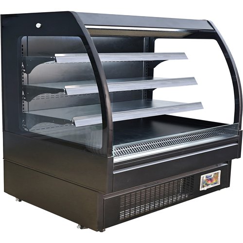 Wall Cabinet Multi Deck Refrigerator Night Curtain Black 1520x700x1395mm | Stalwart DA-BLUEL214