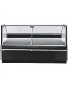 Commercial Open Deli Serve Over Counter Straight Glass Front Height Adjustable Feet 1875x1135x1190mm | Stalwart DA-BLUEL226
