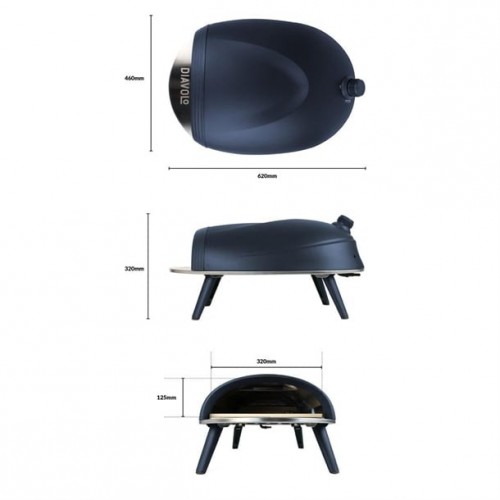 Diavolo Gas Portable Pizza Oven Navy...