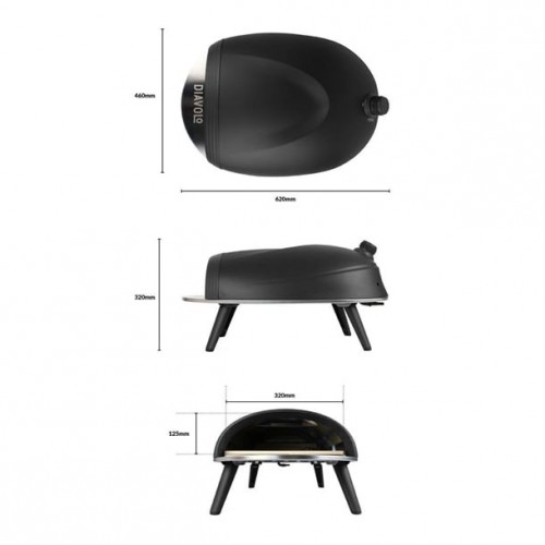 Diavolo Gas Portable Pizza Oven Black...
