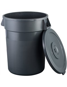 Waste Bin with Lid 80 litres Dark grey | Stalwart DA-XDW006