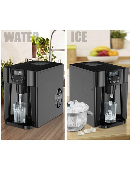 2-in-1 Ice Maker &amp Cold Water Dispenser Countertop 12kg/24h 0.6kg bin | Stalwart DA-HZB12E