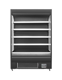 Wall Cabinet Multi Deck Refrigerator Night Curtain Black 1320x700x2000mm | Stalwart DA-BLUEL140