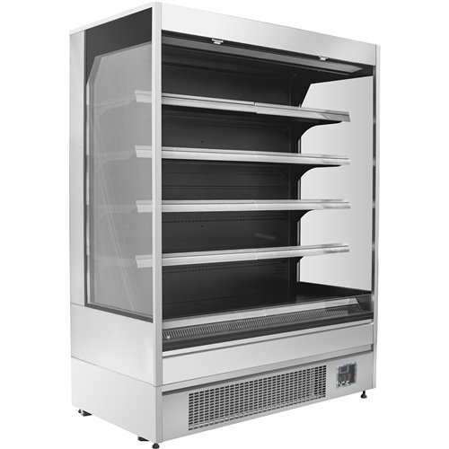 Wall Cabinet Multi Deck Refrigerator Night Curtain Stainless Steel 1000x700x2000mm | Stalwart DA-BLUEL146