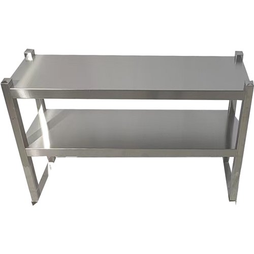Double Tier Overshelf with Square Tubing Stainless Steel 1200x280x600mm | Stalwart DA-QNH104
