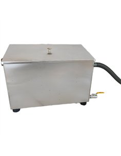Commercial Stainless Steel Grease Trap with Lid and Outlet Valve 400x250x250mm | Stalwart DA-QNH510