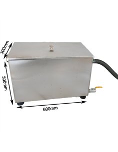 Commercial Stainless Steel Grease Trap with Lid and Outlet Valve 600x300x300mm | Stalwart DA-QNH516 2