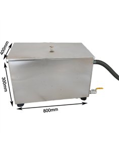 Commercial Stainless Steel Grease Trap with Lid and Outlet Valve 800x400x300mm | Stalwart DA-QNH518 2