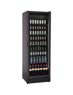 Commercial Upright Beverage Bottle Cooler 360 Litres Single Hinged Glass Door Black 600x620x1800mm | Stalwart DA-SSH48 2