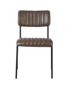 Modern Bistro Dining Chair Dining Chair with PU Leather Seat Grey 460x565x795mm | Stalwart DA-TGS002 2