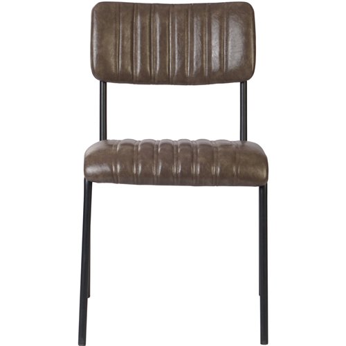 Modern Bistro Dining Chair Dining Chair with PU Leather Seat Grey 460x565x795mm | Stalwart DA-TGS002