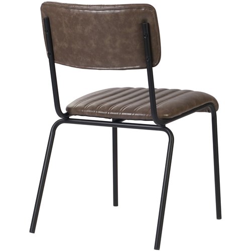 Modern Bistro Dining Chair Dining Chair with PU Leather Seat Grey 460x565x795mm | Stalwart DA-TGS002