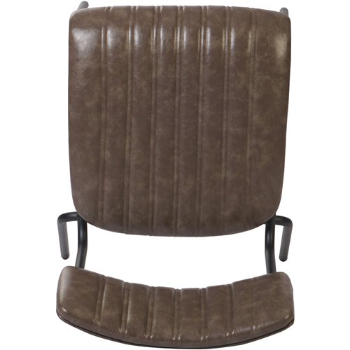 Modern Bistro Dining Chair Dining Chair with PU Leather Seat Grey 460x565x795mm | Stalwart DA-TGS002