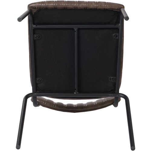 Modern Bistro Dining Chair Dining Chair with PU Leather Seat Grey 460x565x795mm | Stalwart DA-TGS002