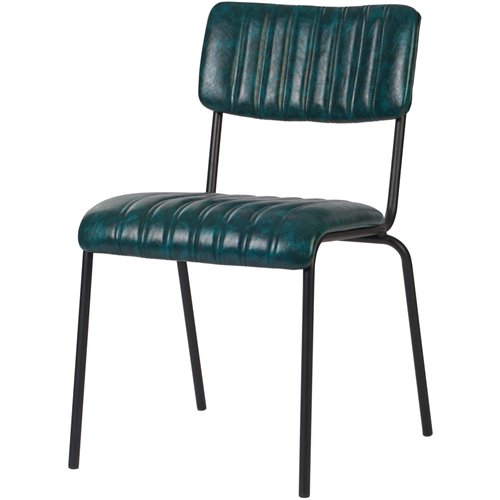 Modern Bistro Dining Chair Dining Chair with PU Leather Seat Green 460x565x795mm | Stalwart DA-TGS004