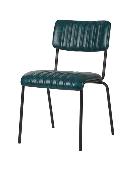 Modern Bistro Dining Chair Dining Chair with PU Leather Seat Green 460x565x795mm | Stalwart DA-TGS004