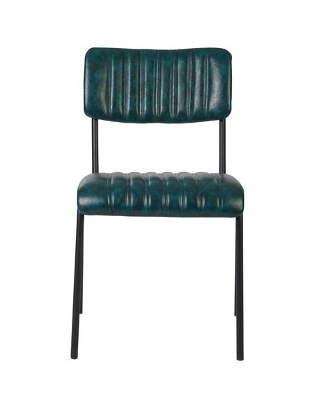 Modern Bistro Dining Chair Dining Chair with PU Leather Seat Green 460x565x795mm | Stalwart DA-TGS004