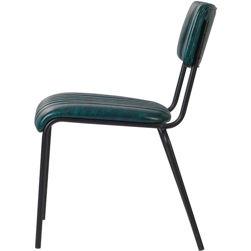 Modern Bistro Dining Chair Dining Chair with PU Leather Seat Green 460x565x795mm | Stalwart DA-TGS004