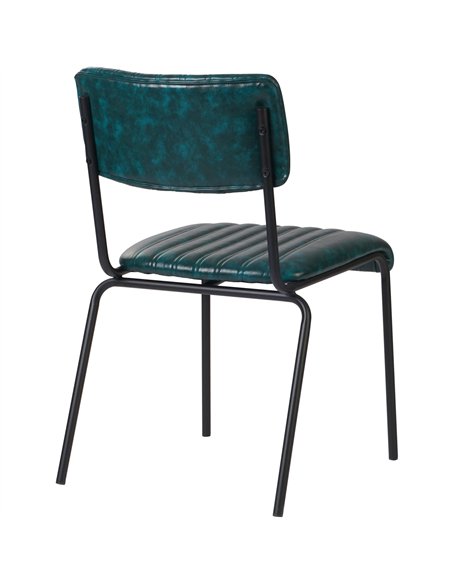 Modern Bistro Dining Chair Dining Chair with PU Leather Seat Green 460x565x795mm | Stalwart DA-TGS004