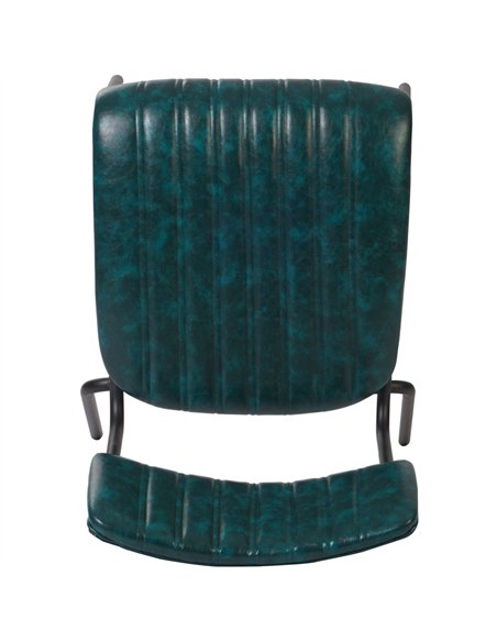 Modern Bistro Dining Chair Dining Chair with PU Leather Seat Green 460x565x795mm | Stalwart DA-TGS004