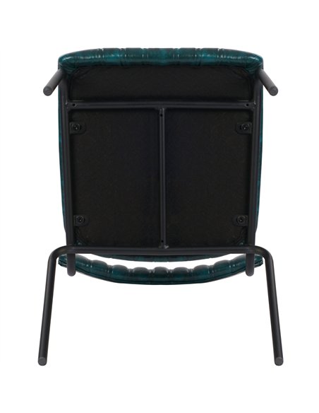 Modern Bistro Dining Chair Dining Chair with PU Leather Seat Green 460x565x795mm | Stalwart DA-TGS004