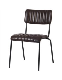 Modern Bistro Dining Chair Dining Chair with PU Leather Seat Dark Brown 460x565x795mm | Stalwart DA-TGS006